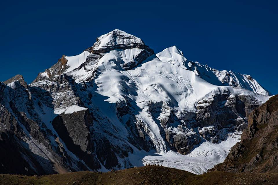 Panoramic view of Panchachuli Base Camp and Himalayas